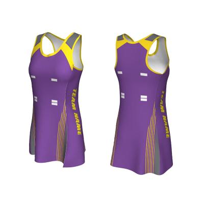 China Shirts & Tops Polyester Spandex Custom Sublimated High Quality Cheap Price Netball Dress for sale