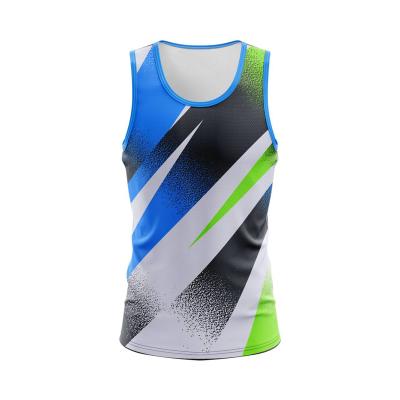 China QUICK DRY Custom Running Crop Gym Fitness Singlets Top Sports Wear Design Your Own Lightweight Running Singlet Performance for sale