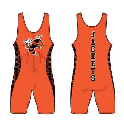 China Best Custom Made Stretch Fabric Mens Wrestling Singlet Singlet Size for sale