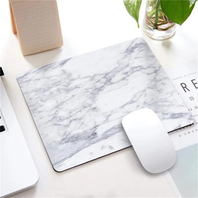 China Office Anti-skid Computer Accessories Customs Mouse Mat Nordic Style Marble Mouse Soft Rubber Pad for sale