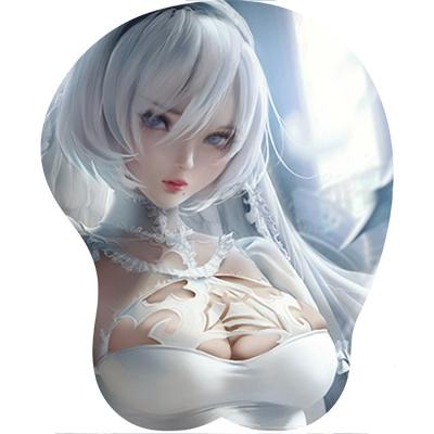 China Sexy Beauty 3D Pattern Wrist Mouse Pad Cartoon Anime Mouse Pad Soft Silicone Customized for sale