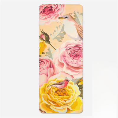 China Factory Wholesale PU+Rubber Printing Natural Rubber PU+Rubber Yoga Mats Widened Thick Anti-Slip Yoga Mat for sale