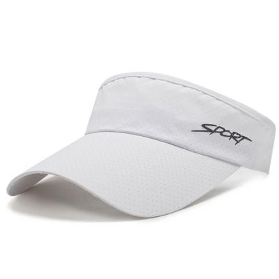 China Custom Embroidered Picture Visor Cotton Outdoor Sports Beach Running Golf Visor For Female Male Contrast, Adjustable for sale