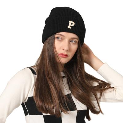 China COMMON Winter Knitted Hat For Winter Men And Women Exquisite Letter Embroidery Soft And Comfortable Hat for sale