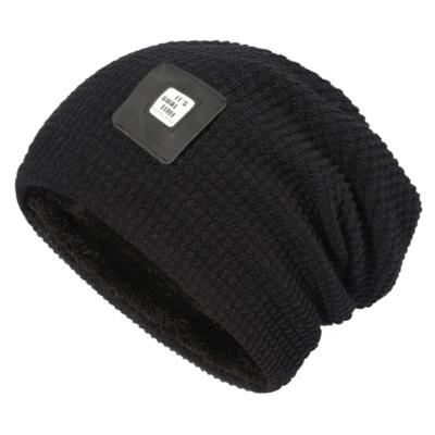 China COMMON knitted hat without brim for men and women plush thickened inner liner winter warm hat for sale