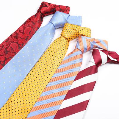 China Fashionable Polyester Jacquard Tie For Men's Professional Casual Formal Wear Business Tie 30 Colors for sale