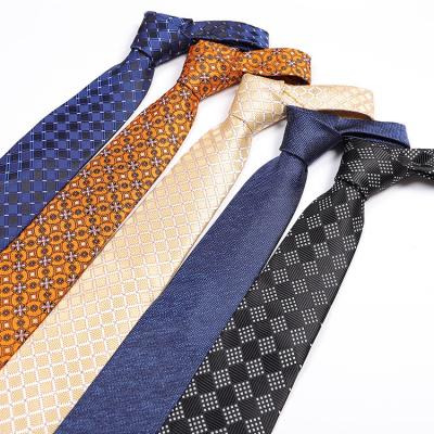 China Professional Wholesale Fashionable Men's Polyester Fabric Business And Leisure Silk Yarn-dyed Wedding Ties Manufacturer for sale