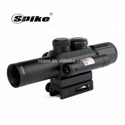 China SPIKE Tactical 4x25 M6 Red Green Illumination Riflescope with Red Laser Sight, Rifle Scope with Red Laser 4x25 (M6) for sale