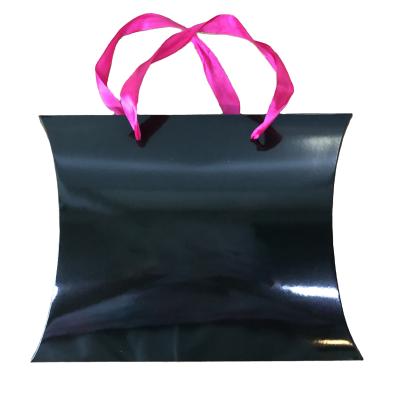 China Recyclable Hot Sale Hair Extension Packaging Box Wig Paper Gift Pillow Shaped Packaging Boxes for sale