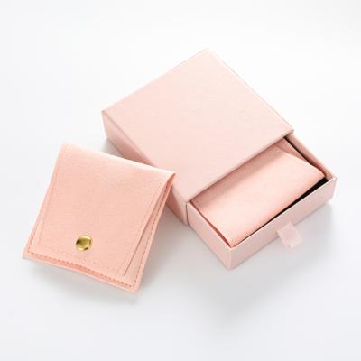 China Factory Direct Pink Drawer Type Recyclable Sliding Jewelry Bracelet Earring Box Necklace Gift Box for sale