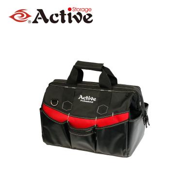 China Multifuction Tool Bags Tool Bag with Durable Water Proof Bottom Knife Bag Roll Electrician Service Portable Bifold Tool Bag with PVC Coated Mesh Fabric for sale