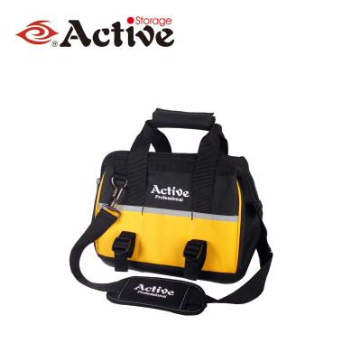 China Multifuction Professional Heavy Duty Tool Bags Polyester Tool Bag Storage With Hard Base for sale