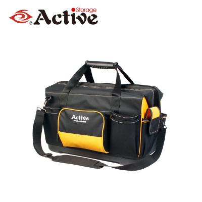 China Multifuction Tool Bags Professional Tool Bag With Electrician Tool Kit Polyester Hard Bottom Heavy Duty Tool Bag With PVC Bottom for sale