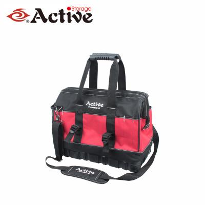 China Convenient tool bag with rubber base, steel wire and shoulder strap for sale