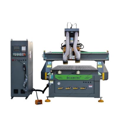 China Hotels Two Heads 3 Heads CNC Router Drilling And Milling Machine For Engraving PVC Acrylic Wood for sale