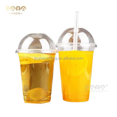 China Cheap Price Disposable GAIA Factory Disposable Custom Plastic Printed PET Ice Cream Coffee Cup Fruit Drink Cups 12OZ 16OZ 20OZ 24OZ for sale