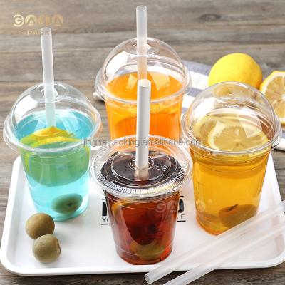 China Disposable Biodegradable Factory Customize Plastic Cups PET Cup Ice Coffee Drinks Tea Cups Take Away Glass for sale