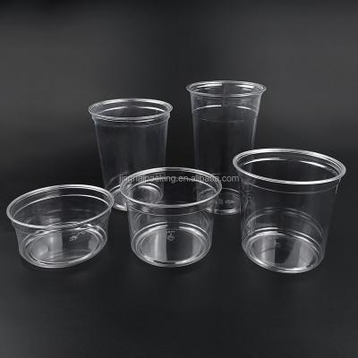 China Cheap Price Factory Disposable Plastic PET Grocery Store Custom Printed Food Rolls Cups All Size Pet Food Container Box for sale