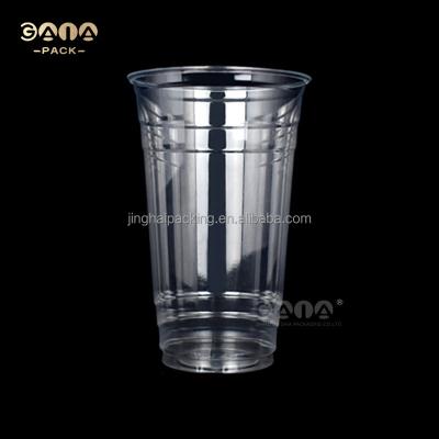 China GAIA Disposable Disposable Cheap Price PET Cup Plastic Coffee Cup Take Out Custom Printed Ice Tumblers With Lid And Straws for sale