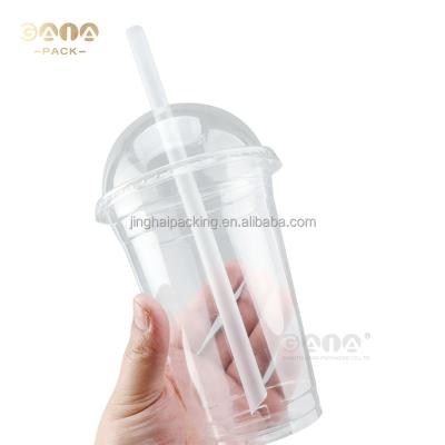 China GAIA Disposable Ice Coffee Plastic Custom Price Cup Disposable Cheap PET Cup 12OZ 16OZ 20OZ 24OZ With Lids for sale