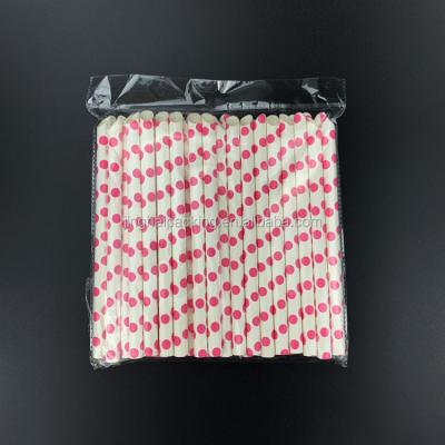 China Food Grade Biodegradable Party Drinking Bubble Tea Striped Straws Art Sharp Biodegradable Paper Straws for sale