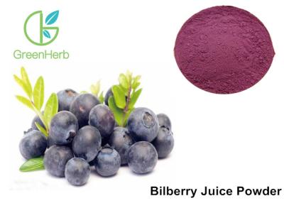 China No Pigments Organic Bilberry Fruit Powder , Bilberry Extract Powder Anti - Oxidant for sale