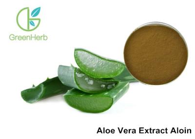 China High Pure Aloe Vera Extract Powder Sterilization / Anti - Inflammatory Brownish Green Powder for sale