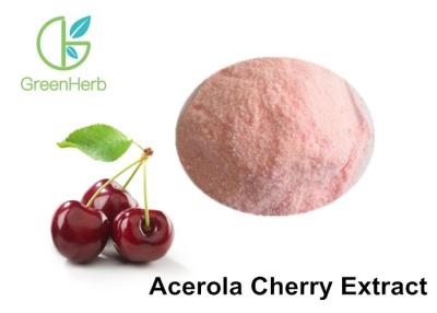 China Light Red Natural Fruit Powder / Pure Acerola Cherry Extract Powder With 17% 25% VC for sale