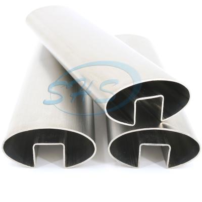 China Indoor/Outdoor Gas System Slotted Stainless Steel Oval Pipes AISI 201 304L 304 316L Mirror ERW Welded Stainless Steel Tube SS 316 Pipe 300 Series Are Alloy for sale