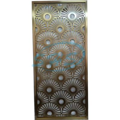 China Steel Structure Walkway Decoration Customized Laser Cut Chinese Style Metal Screen Stainless Steel Divider Screen Partition Metal Art-screen For Living Room for sale