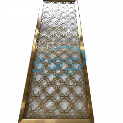 China Steel Structure Walkway Decoration Customized Laser Cut Metal Screen Interior Decorative Laser Cut Panels Balcony Railing , Stainless Steel Metal Screen for sale