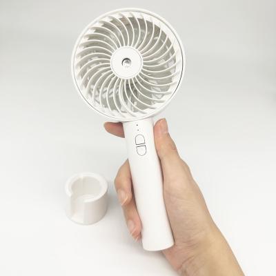 China Water tank can spary Handheld electric mini fan portable rechargeable usb small fan with support can be used as desktop fan with water tank can spray for sale