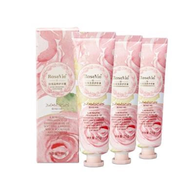 China Anti Chapping Wholesale Volume Softening and Whitening Deeply Moisturize Hand Lotion Pink Hand Cream for sale