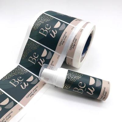 China Waterproof Custom Round Custom Sticker Gold Round Sticker Label Wrapping Packaging Stickers Roll for sale