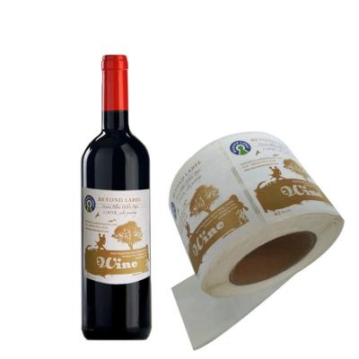 China Waterproof Custom Logo Vinyl Roll Round Adhesive Label Sticker Waterproof For Bottle for sale