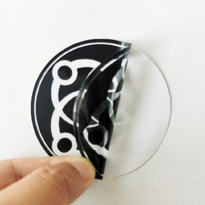 China Adhesive Circle Logo Transparent Waterproof Custom Printed Vinyl Round Label Sticker Decal for sale