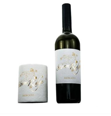 China Waterproof Waterproof Packaging Label Sticker Custom Gold Foil Stamping Embossing Wine Labels For Red Wine for sale