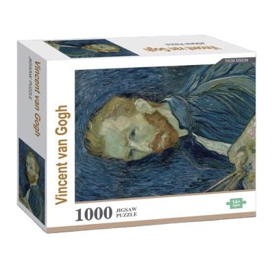 China Wonderful Gift Custom 1000 Pcs Van Gogh Painting Puzzle 1000 Piece Jigsaw Board For Adults Gifts for sale