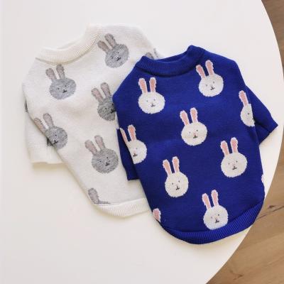 China Cute Viable Bunny Pattern Dog Sweater Warm Jumper Coat Autumn Winter Knitted Dog Clothes Outfit Puppy Clothing for sale