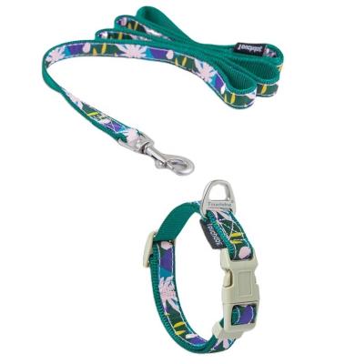 China Newest Sustainable Fashion Nylon And Polyester Material Personalized Dog Collars And Leashes Support Brand Logo Custom Dog Leash And Collar for sale