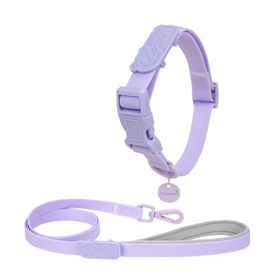 China Quick Release New Design PVC Waterproof Dog Collar Metal Buckle Designer Custom Luxury Dog Collar for sale