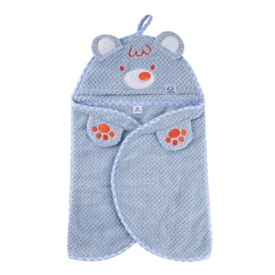 China Viable Quick Dry Hooded Soft Pet Dog Towel Absorbent Pet Towel Bathrobe for Dogs and Cats for sale