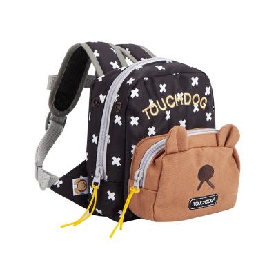 China Customized Good Quality Large Running Dogs Canvas Rucksack Outdoor Dog Material Carrier Adjustable Backpack for sale