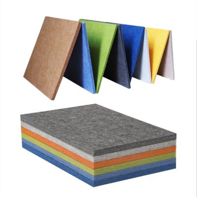 China Highly Effective Sound Absorption Fireproof Acoustic Absorbent Wall Ceiling Panel Decoration Felt Fabric 100% Polyester Fiber Wall Acoustic Panel 3d for sale