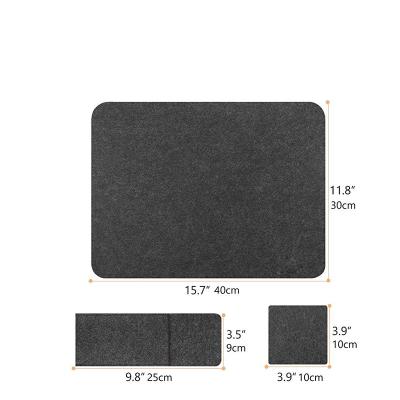 China Viable Wholesale Custom Kitchen Rectangular Felt Restaurant Felt Place Mat and Coffee Table Absorbent Felt Table Mat for sale