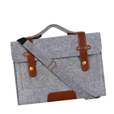 China Factory Wholesale Custom Felt Bag Briefcase Eco-friendly Felt Laptop Bag Handbag for sale