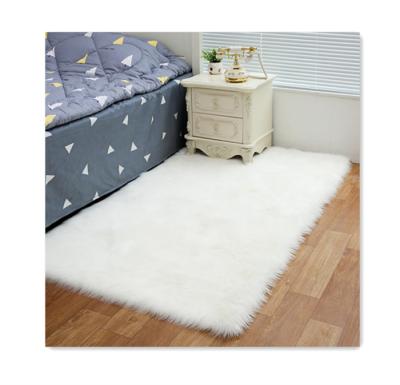 China PORTABLE Custom Wholesale Rectangular Super Soft Plush Bedroom Blankets, Luxury Faux Fur Sheepskin Blankets, Faux Fur Living Room Blankets for sale