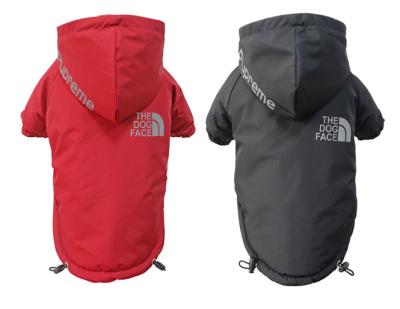 China La prenda impermeable encapuchada caliente de alta calidad espesa la ropa del animal doméstico del perro del invierno de la capa de la chaqueta de la piel para los animales domésticos en venta