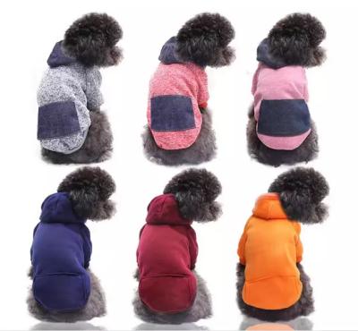 Cina Casual Sporty Style Warm Puppy Dog Cloth Thickened Soft Solid Color Pet Hoodies in vendita