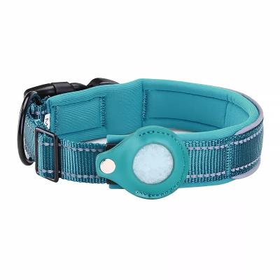 Cina Polyester Outdoor Dog Pet Collars Leashes For Apple Airtag in vendita